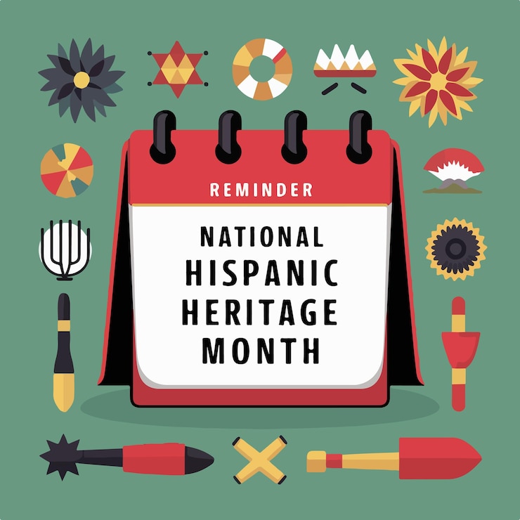 Vector national hispanic heritage month vector illustration simple deign
