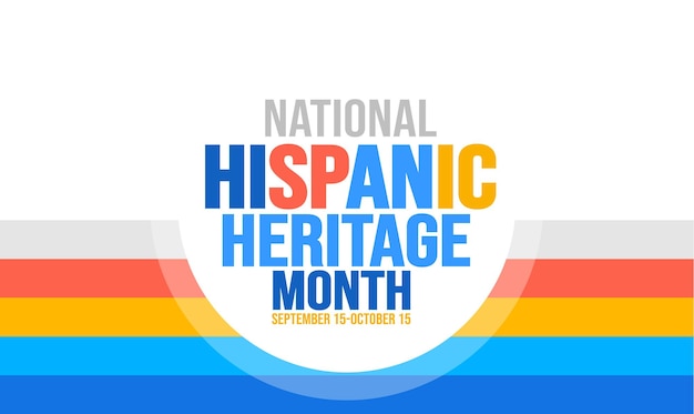 National Hispanic Heritage Month viering kleurrijke achtergrond typografie banner plakkaat kaart