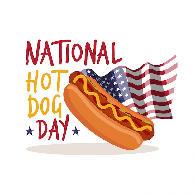 National hot dog day. american national holiday.