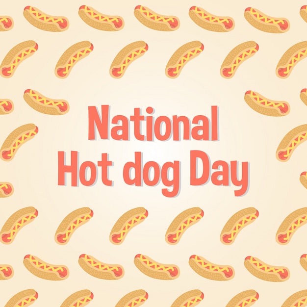 Vector national hot-dog day