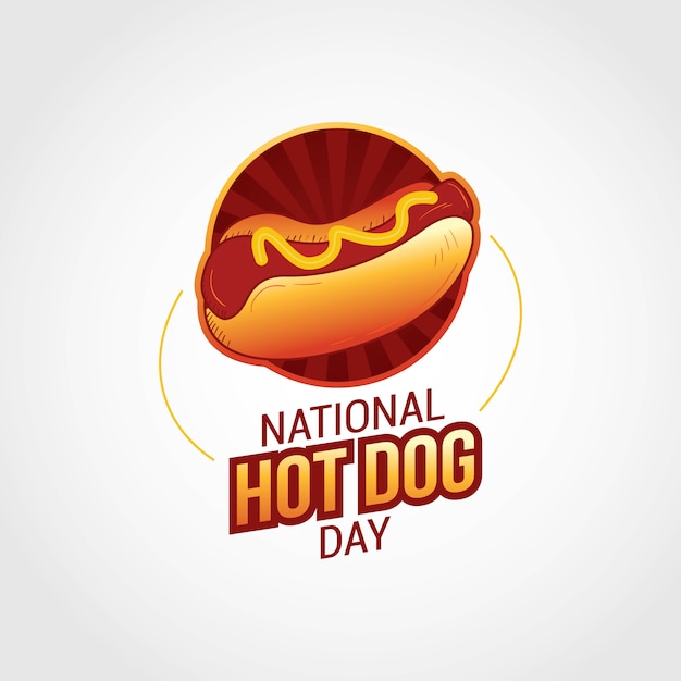 Vettore giornata nazionale del hot dog