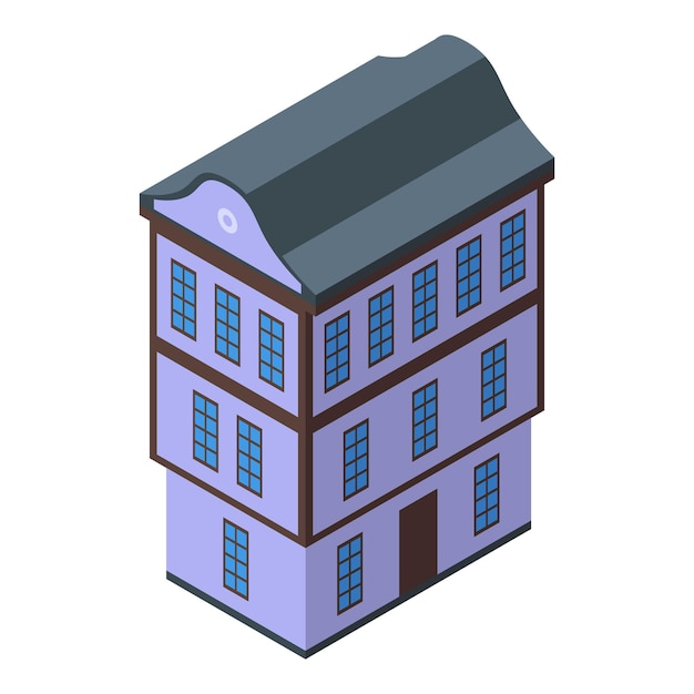 National house icon isometric vector Travel city Culture country