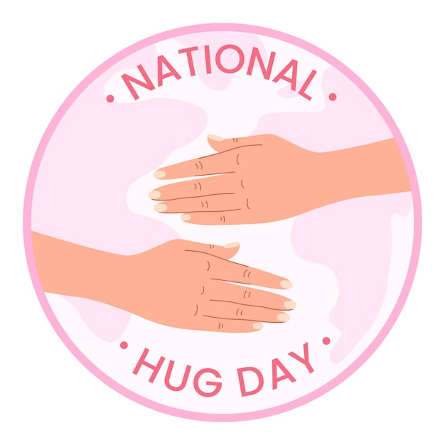 National Hug Day achtergrond Flat vector illustratie