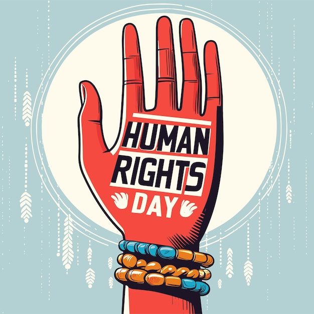 National Human Rights Day stock vector illustrations