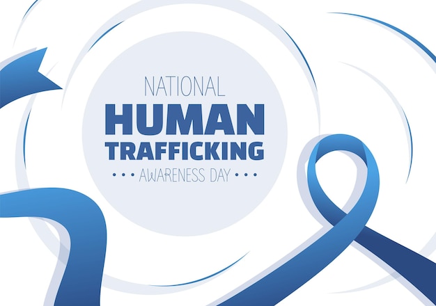 National Human Trafficking Awareness Day to Handle with Life and Violence in Society in Illustration