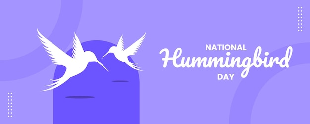 National hummingbird day on 02 september banner background horizontal banner template design vector