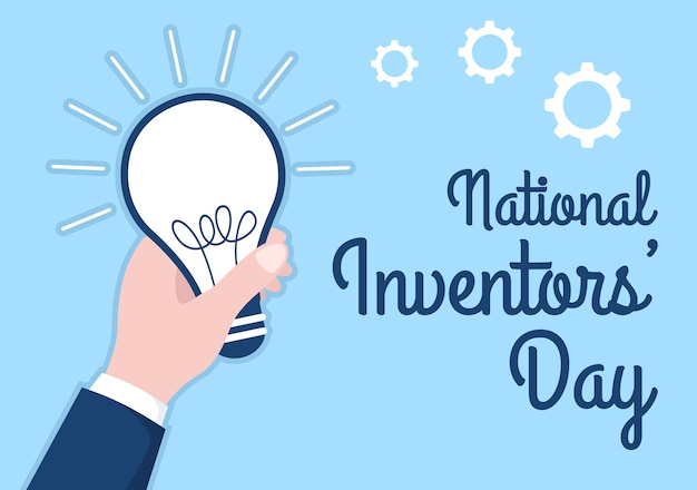 National Inventors Day Celebration of Genius Innovation to Honor Creator of Science in Illustration