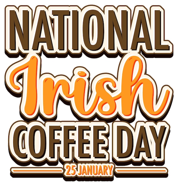 National irish coffee day banner design