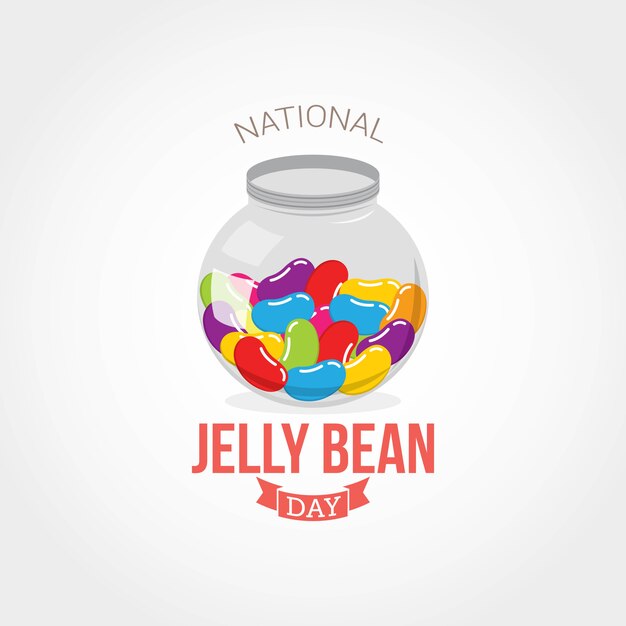 Vector national jelly bean day