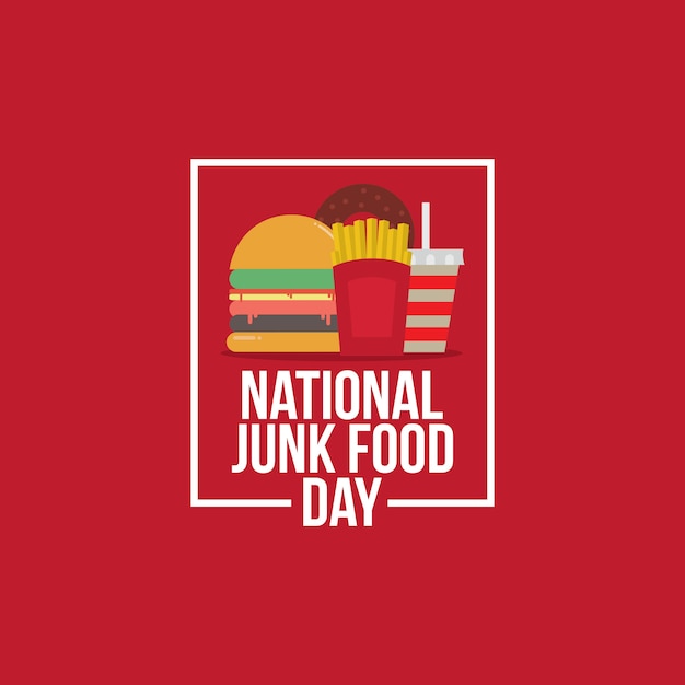 Vector national junk food day