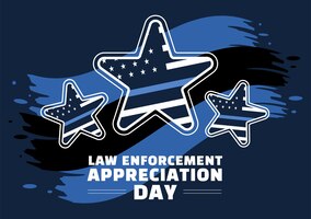National law enforcement appreciation day or lead on january 9 to thank and support in illustration
