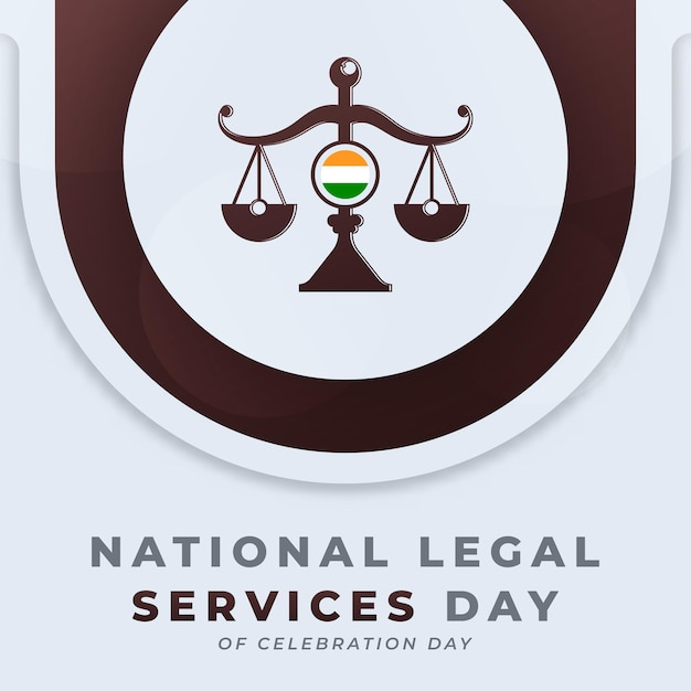 Иллюстрация векторного дизайна празднования Национального дня юридических услуг для фоновой рекламы
