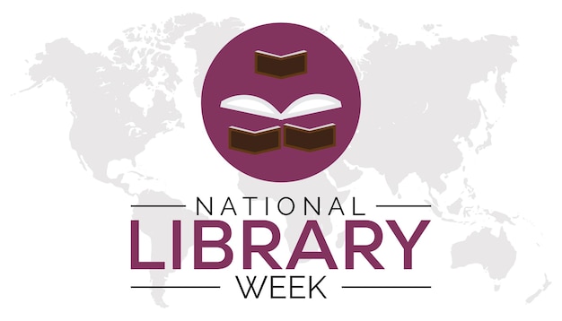 Vector national library week observed every year in april