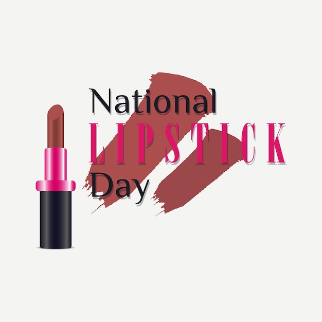 National Lipstick Day Design Vector Illustration