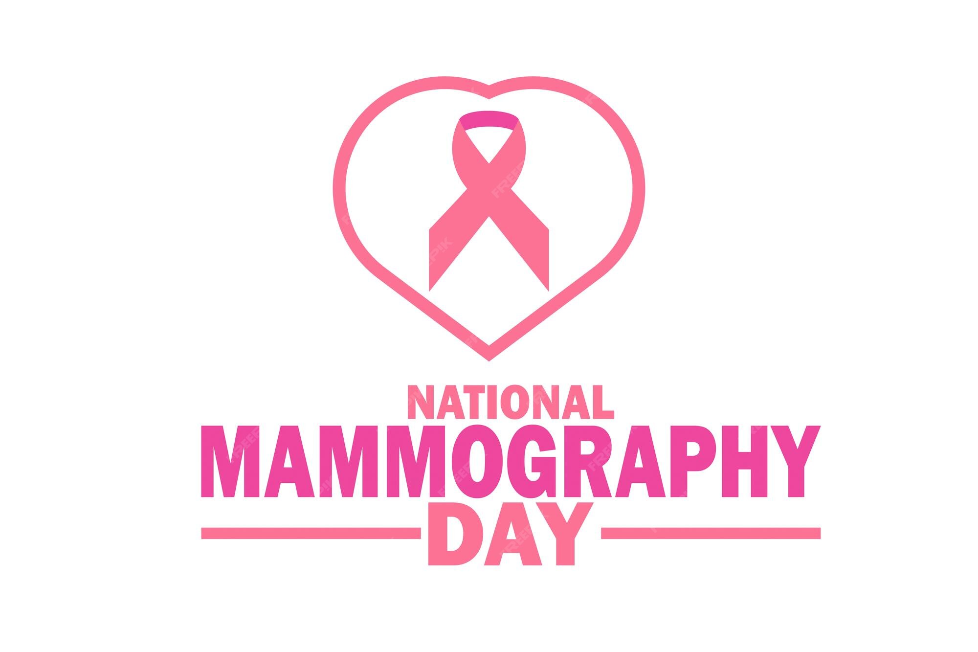Premium Vector National mammography day health concept template for