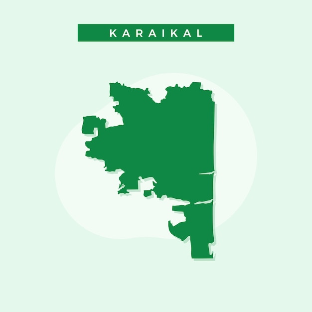 Vector national map of karaikal, karaikal map vector illustration, vector of karaikal map