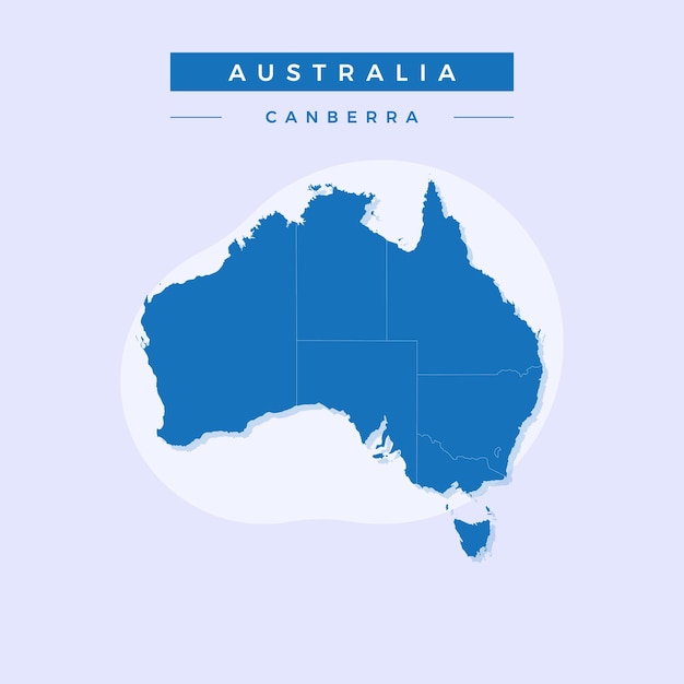 Национальная карта австралии карта австралии векторная иллюстрация вектор карты австралии
