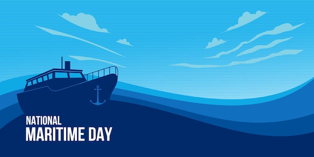 Vector national maritime day background vector