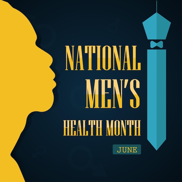 National Men's Health Month Holiday concept Template for background and banner vector design