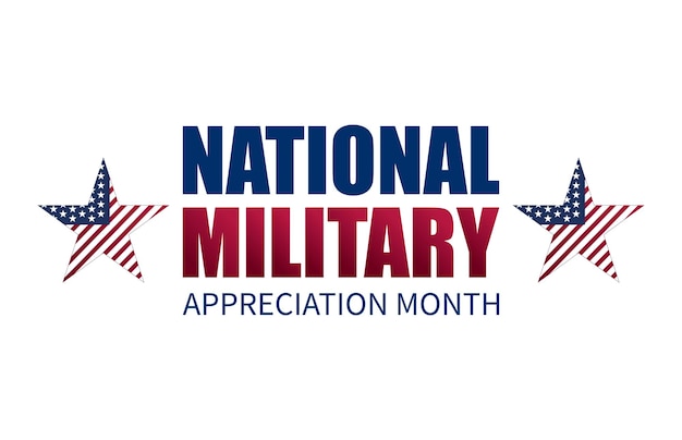 National Military Appreciation Month in May ,Vector Illustration.