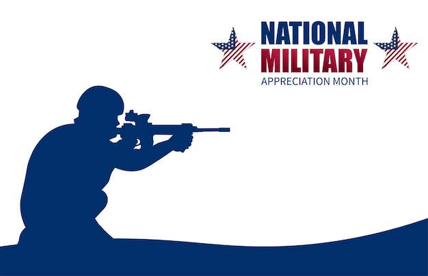 National Military Appreciation Month in May ,Vector Illustration.