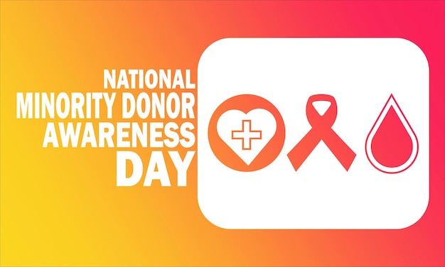 National Minority Donor Awareness Day Vector Illustration