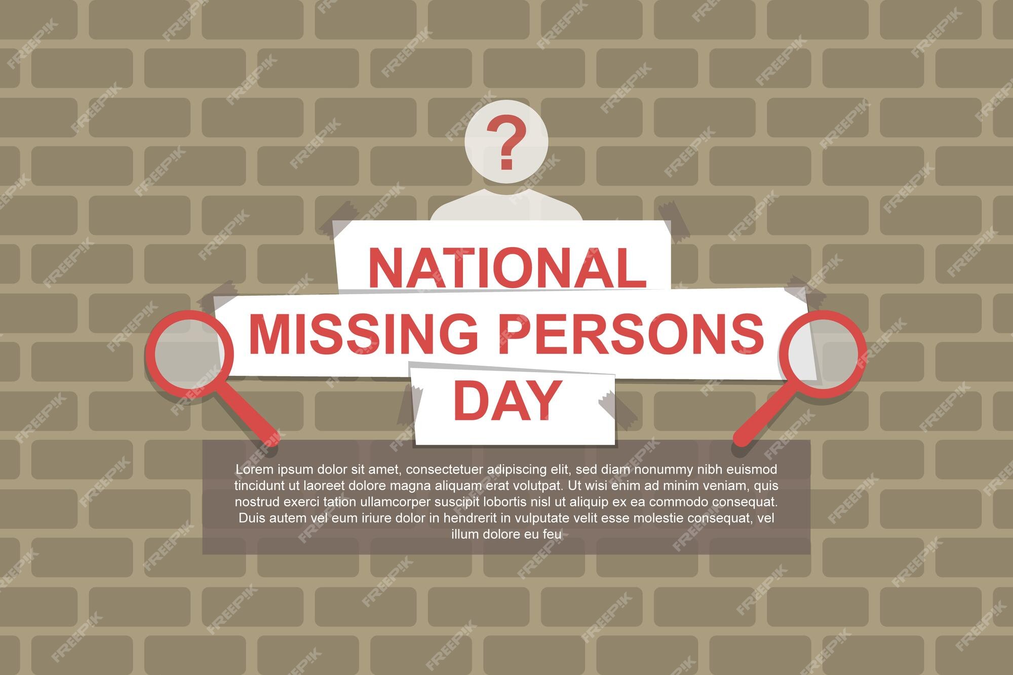 Premium Vector National missing persons day background