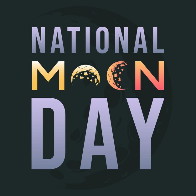 National Moon Day Concept design vector illustration