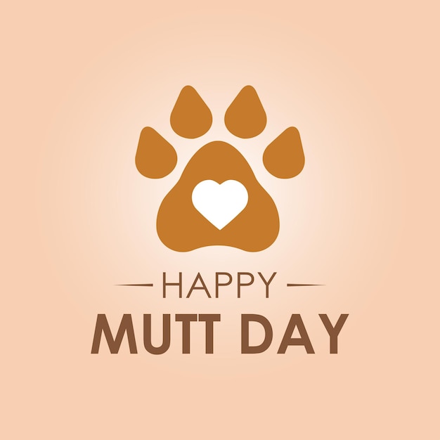 Premium Vector National mutt day is celebrated twice a year on july