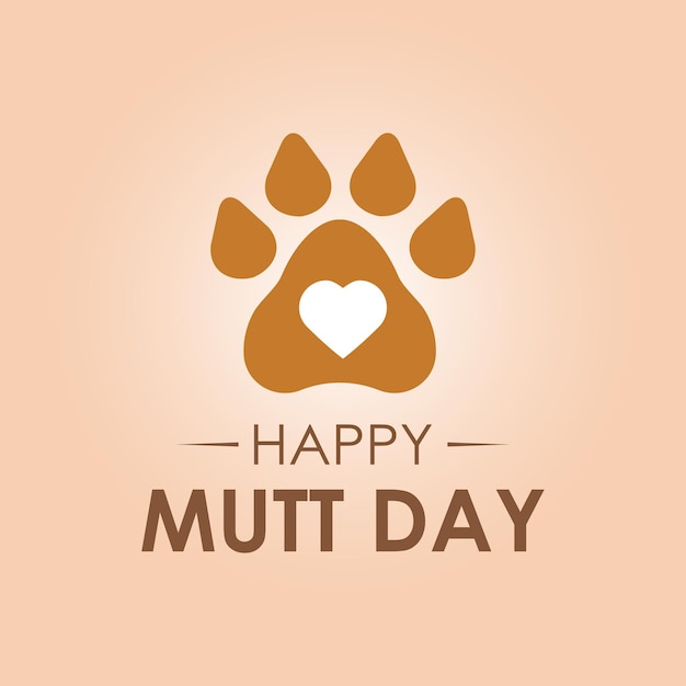 Vector national mutt day is celebrated twice a year on july 31 and december 2 vector illustration on the theme of national mutt day template for banner greeting card poster with background