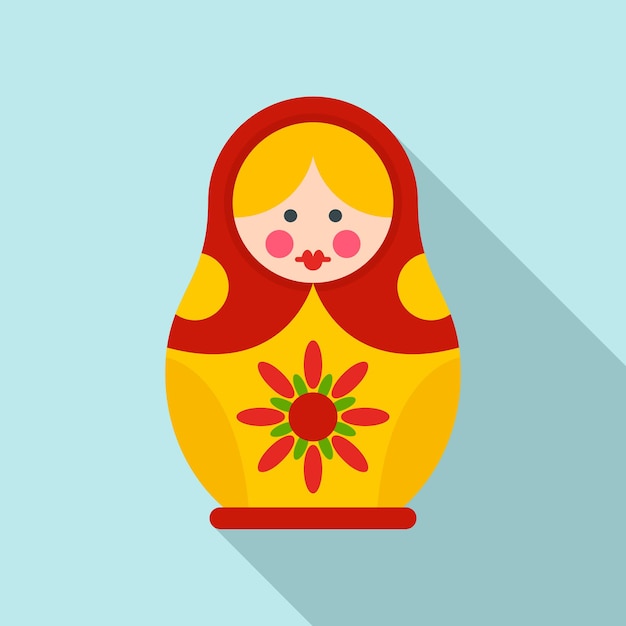 Vector national nesting doll icon flat illustration of national nesting doll vector icon for web design