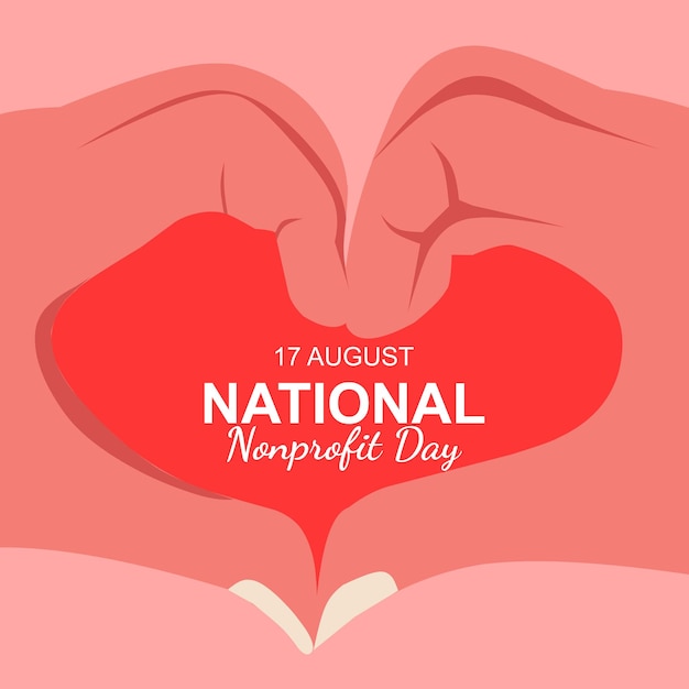 National Nonprofit Day On 17 august banner Holiday poster card and background design