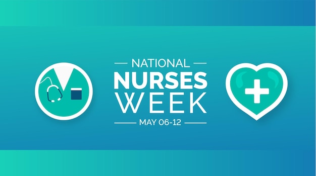 National Nurses Week achtergrond of banner ontwerpsjabloon gevierd in mei