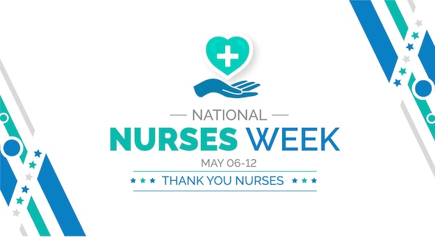 National Nurses Week 소셜 미디어 게시물 배너 디자인 템플릿 National Nurses Week 배경 설정