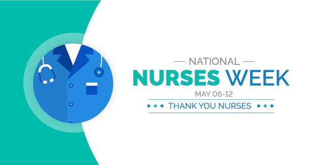 National Nurses Week social media post banner ontwerpsjabloon set National Nurses Week achtergrond