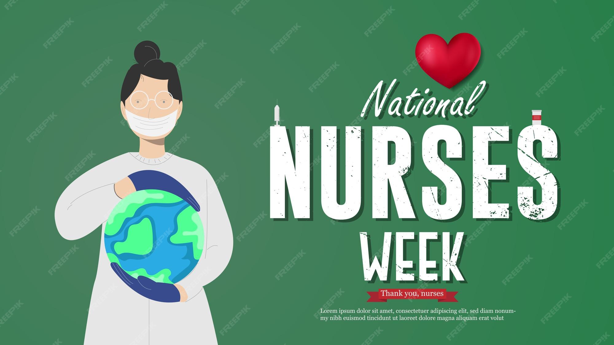 Premium Vector National nurses week thank you nurses medical and