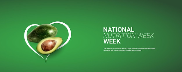 National nutrition week observed each year from september 1st to 7th. vector illustration
