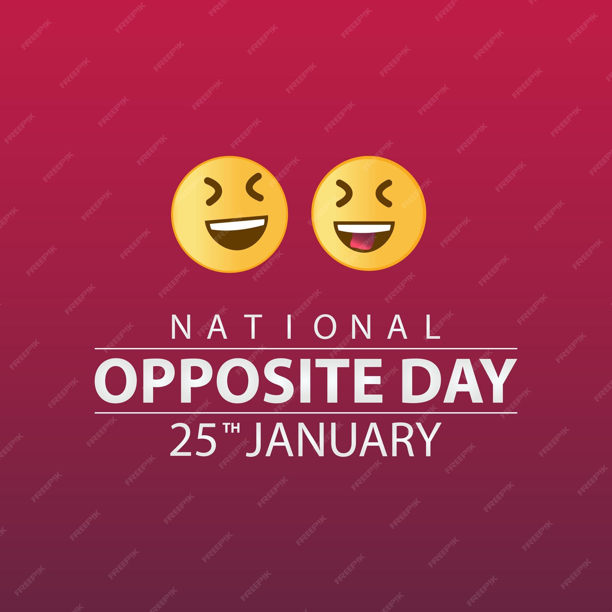Premium Vector National opposite day vector template creative illustration with playful