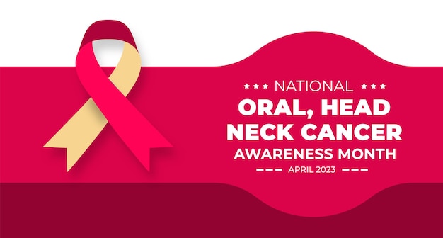 National Oral Head and Neck Cancer Awareness Month background or banner design template celebrated