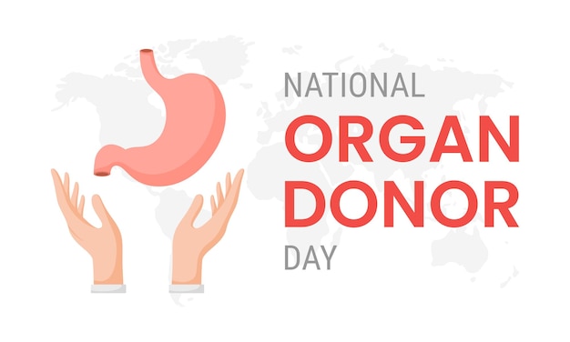 National organ donor day with stomach