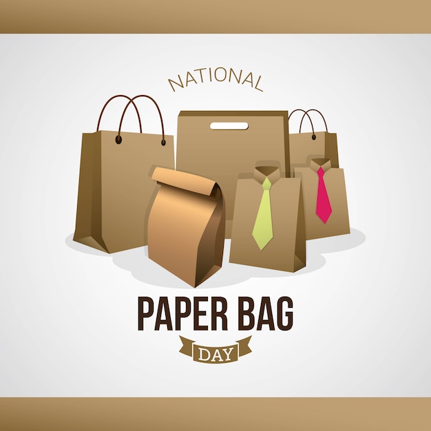 Vector national paper bag day