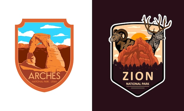 National Park vector template