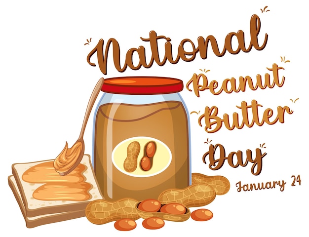 Vector national peanut butter banner design