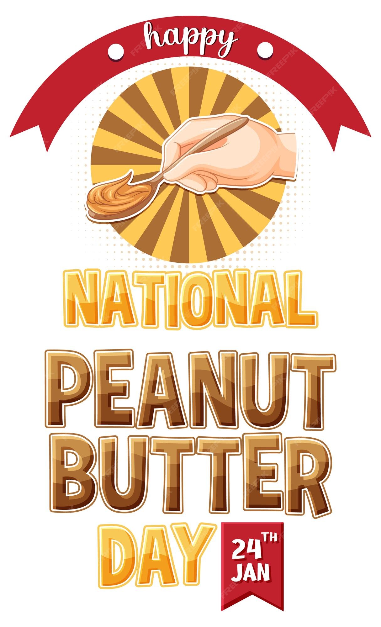 Premium Vector National peanut butter day banner design