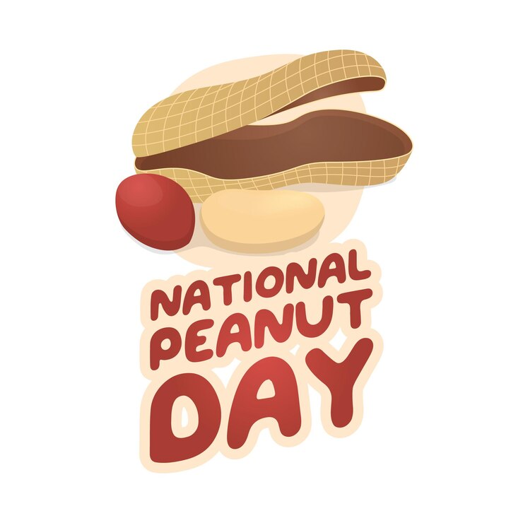 Vector national peanut day design template