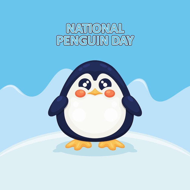 National penguin day background