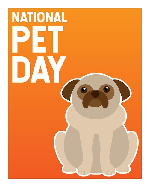 National pet day holiday poster design Poster card banner background design EPS 10