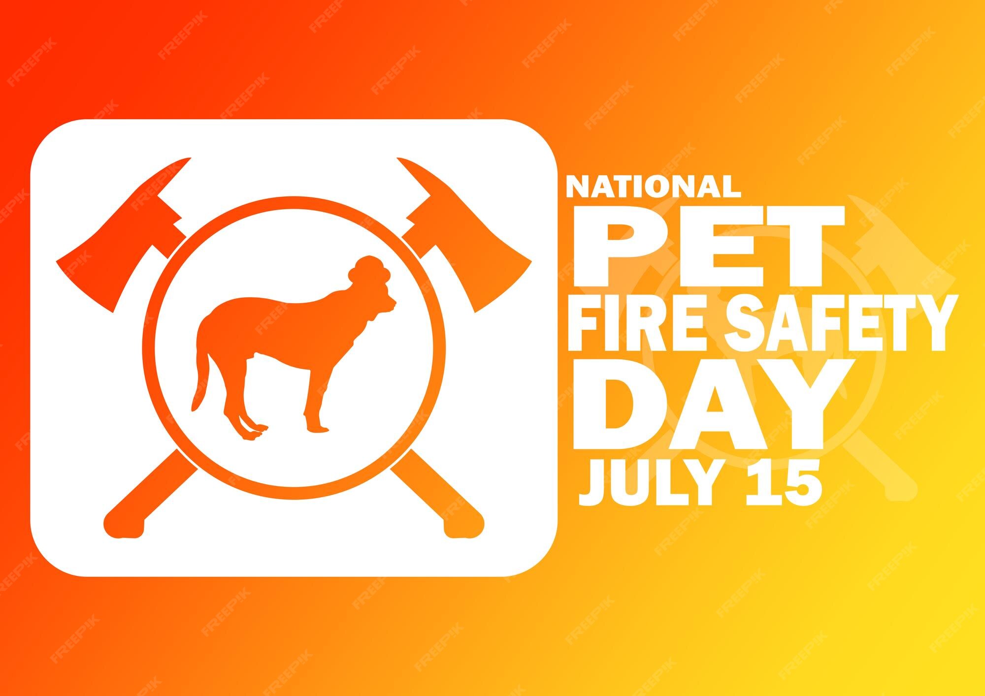 Premium Vector National pet fire safety day