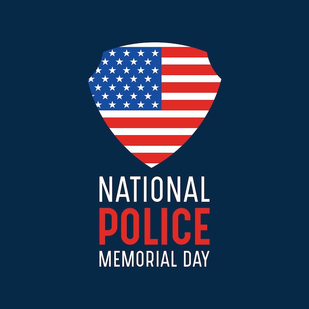 National police memorial day october 2 Vector template for banner greeting card poster of national police memorial day Vector illustration