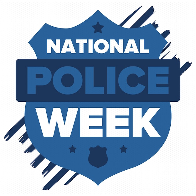 Premium Vector National police week in united states police hero